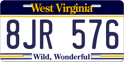 WV license plate 8JR576