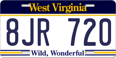 WV license plate 8JR720