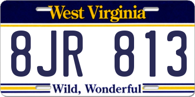 WV license plate 8JR813