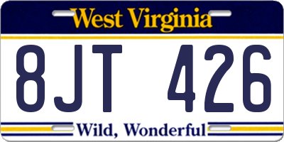 WV license plate 8JT426