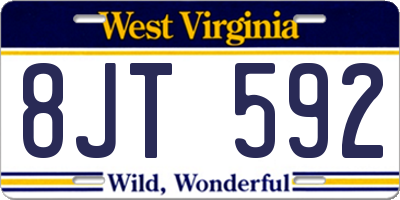 WV license plate 8JT592