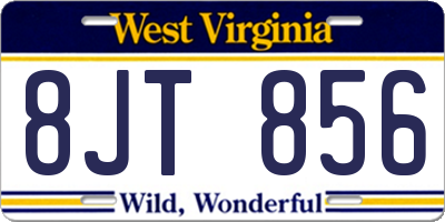 WV license plate 8JT856