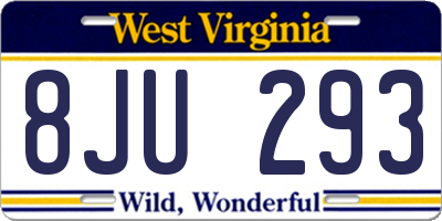 WV license plate 8JU293