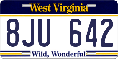 WV license plate 8JU642