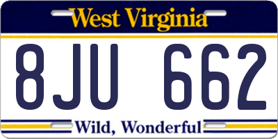 WV license plate 8JU662