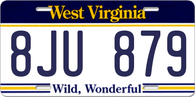 WV license plate 8JU879