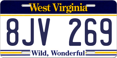 WV license plate 8JV269