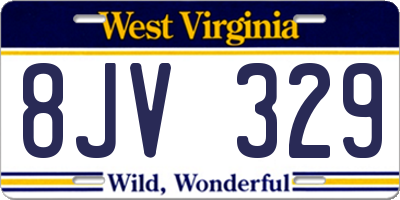 WV license plate 8JV329