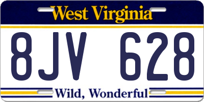 WV license plate 8JV628