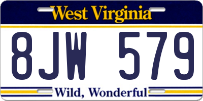 WV license plate 8JW579