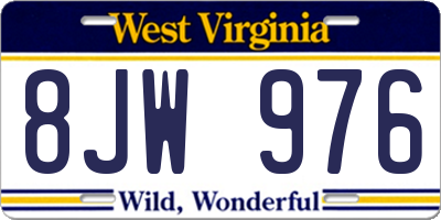 WV license plate 8JW976