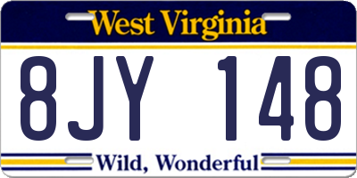 WV license plate 8JY148