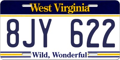 WV license plate 8JY622