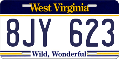 WV license plate 8JY623