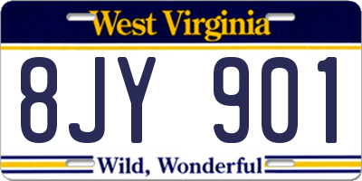 WV license plate 8JY901
