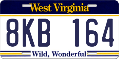 WV license plate 8KB164