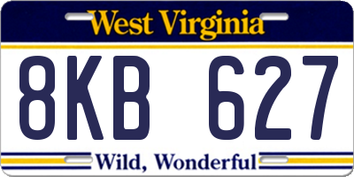 WV license plate 8KB627