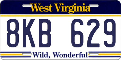 WV license plate 8KB629