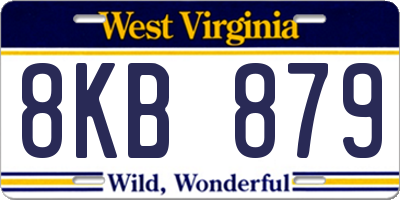 WV license plate 8KB879