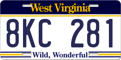 WV license plate 8KC281