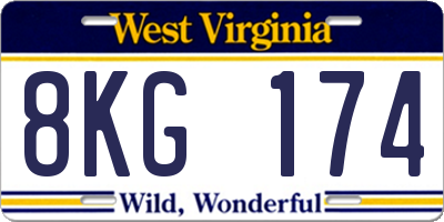 WV license plate 8KG174