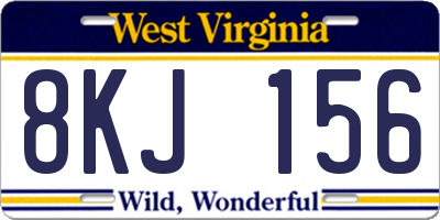 WV license plate 8KJ156