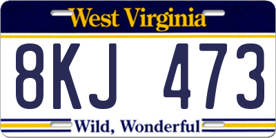 WV license plate 8KJ473