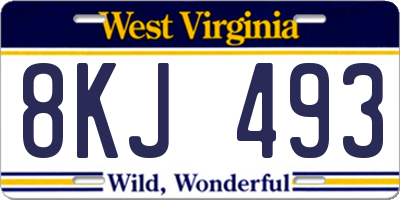 WV license plate 8KJ493