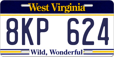 WV license plate 8KP624