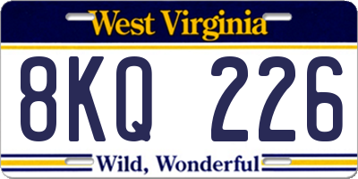 WV license plate 8KQ226