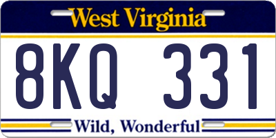 WV license plate 8KQ331