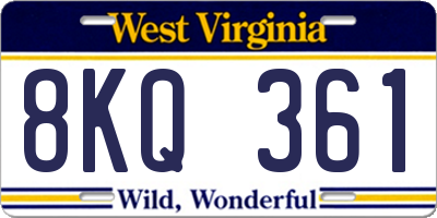 WV license plate 8KQ361