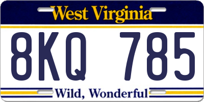 WV license plate 8KQ785