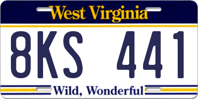WV license plate 8KS441