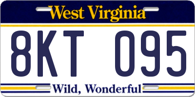 WV license plate 8KT095