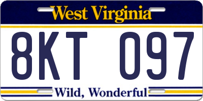 WV license plate 8KT097
