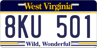 WV license plate 8KU501
