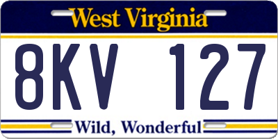WV license plate 8KV127