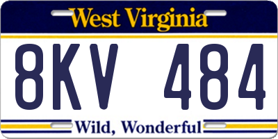 WV license plate 8KV484