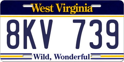 WV license plate 8KV739