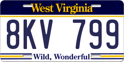 WV license plate 8KV799