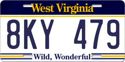 WV license plate 8KY479