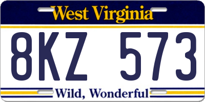 WV license plate 8KZ573