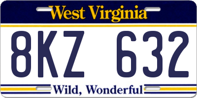 WV license plate 8KZ632