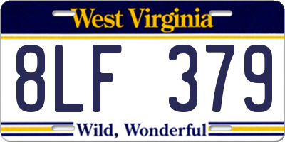 WV license plate 8LF379