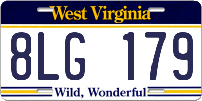 WV license plate 8LG179