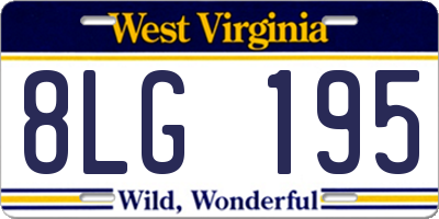 WV license plate 8LG195