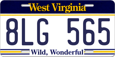 WV license plate 8LG565