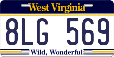 WV license plate 8LG569