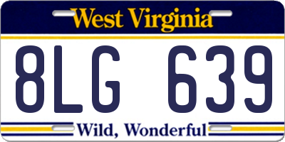 WV license plate 8LG639